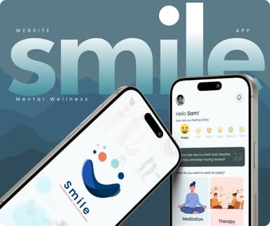 Smile; Mental Wellness App UI/UX (Collaborative Work)